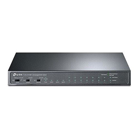 TP-LINK 8-PORT 124W FULL POE TL-SL1311MP 10/100 2X-GIGABIT 1X-SFP YÖNETİLEMEZ SWITCH
