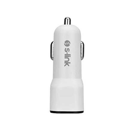 S-link SL-EC30M Micro USB Kablolu 3.4A 2 USB Beyaz Araç Şarj Cihazı