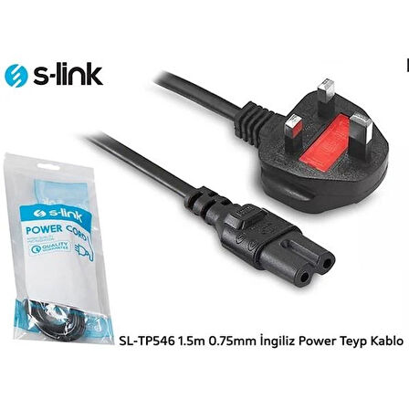 S-link SL-TP546 1.5m 0.75mm İngiliz Power Teyp Kablo