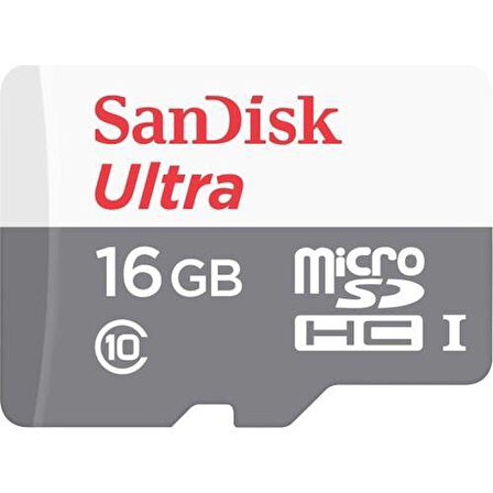 Sandısk 16Gb Ultra Msdhc 80Mb/S Class 10 Uhs-I Micro Sd Kart
