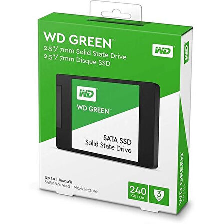 WD 240GB GREEN WDS240G3G0A 545-460MB/s SATA-3 SSD DİSK