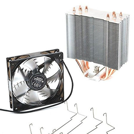 DARK FREEZER X120 DKCCX120 HAVA SOĞUTMALI AM4-1200P LED İŞLEMCİ FANI