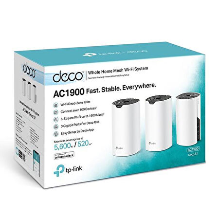TP-LINK DECO S7-3 AC1900 Dual Band Mesh Access Point 3-lü paket