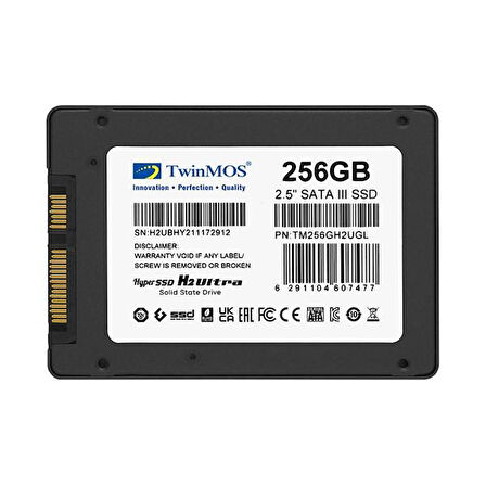 TWINMOS 256GB TM256GH2UGL 580-550MB/s SATA-3 SSD DİSK