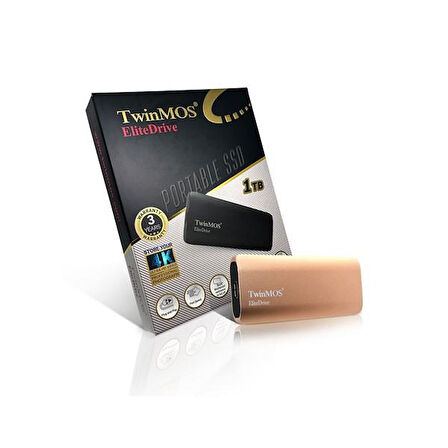 TWINMOS 1TB PSSDGGBMED32-G TYPE-C HARİCİ SSD DİSK GOLD