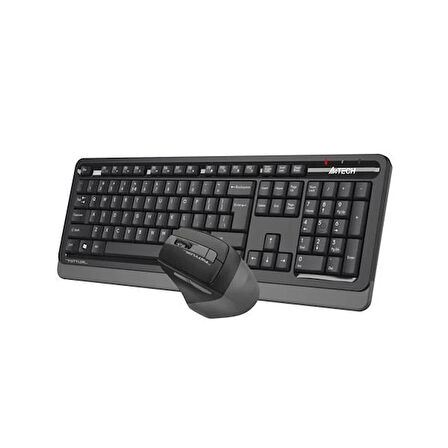 A4 TECH FG1035 Kablosuz Q Trk Optic Mouse Siyah/Gri Multimedya Klavye - Mouse Set