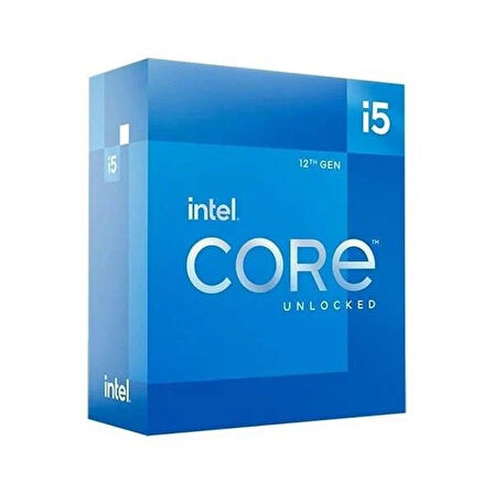 INTEL CORE i5 12600K 20MB 10çekirdekli O/B UHD VGA 1700p 125w Kutulu+Fansız