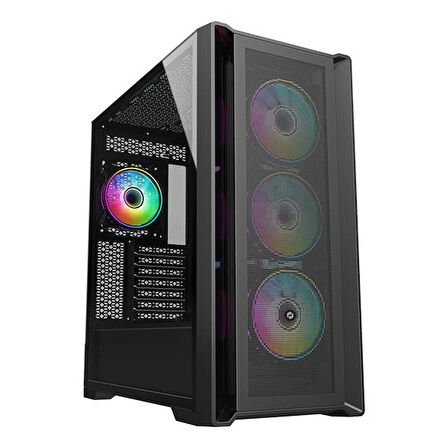 FRISBY 850W 80+ FC-9445G 4-RGB FANLI GAMING MID-TOWER PC KASASI