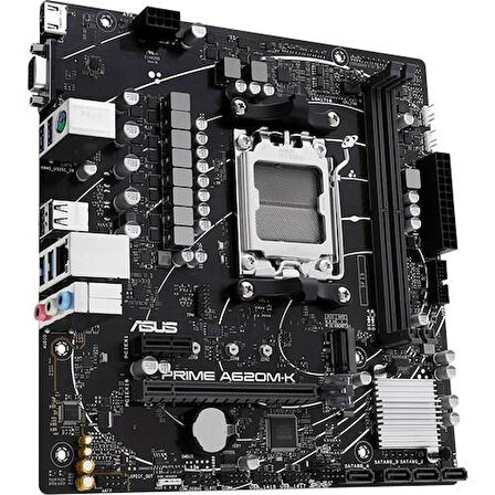 ASUS PRIME A620M-K DDR5 HDMI PCIe 16X v4.0 AM5 mATX
