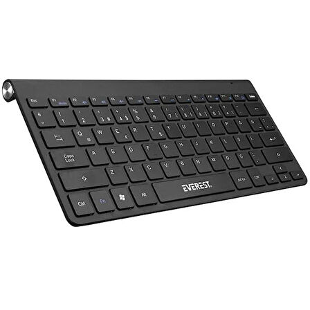 Everest KB-BT72 ELITE Black Metalik Kablosuz Q Klavye + Mouse Set