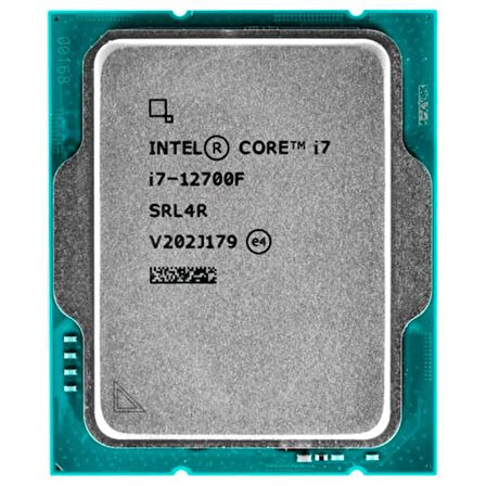 INTEL CORE i7 12700F 25MB 12çekirdekli VGA YOK 1700p 65w Kutusuz+Fansız