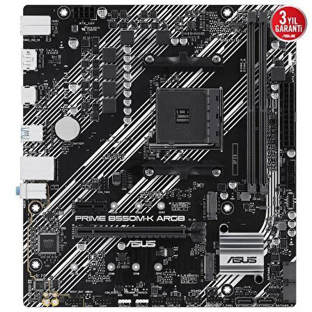ASUS PRIME B550M-K ARGB DDR4 M2 PCIe NVME HDMI DVI PCIe 16X v4.0 AM4 mATX