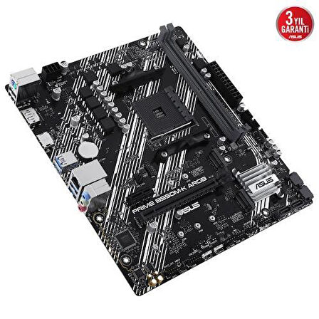ASUS PRIME B550M-K ARGB DDR4 M2 PCIe NVME HDMI DVI PCIe 16X v4.0 AM4 mATX