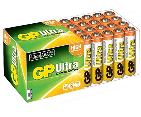 GP 24AU R03 ULTRA ALKALİN AAA İNCE KALEM (40LI PAKET FİYATI)