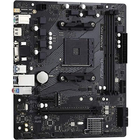 ASROCK A520M-HVS DDR4 HDMI PCIe 16X v4.0 AM4 mATX
