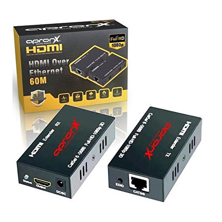 APRONX APX-60m Cat5e/Cat6 60m FullHD 1080p 3D HDMI Extender