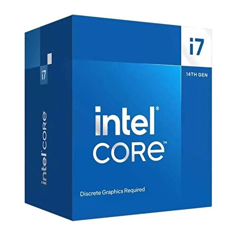 INTEL CORE i7 14700F 61MB 12çekirdekli VGA YOK 1700p 65w Kutulu+Fanlı