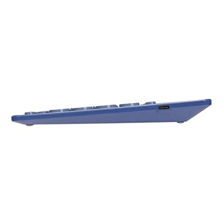 Everest KB-BT84 Mavi/Gri Bluetooth Ultra İnce+Şarjlı Q Mac/Win/Android/Ios Uyumlu Kablosuz klavye
