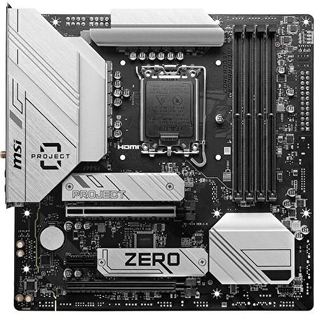MSI B760M PROJECT ZERO WIFI-6E DDR5  HDMI-DP PCIE 4.0 1700P MATX