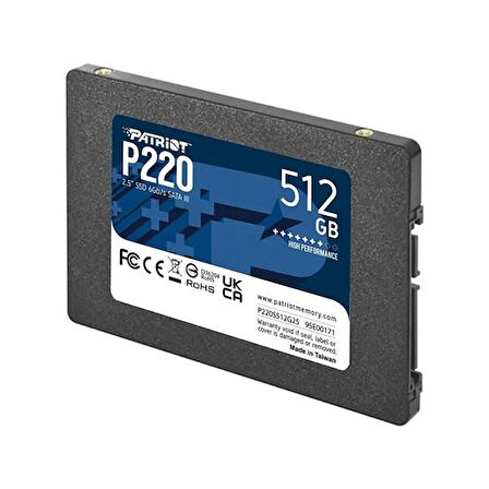 PATRIOT 512GB P220 P220S512G25 550-500MB/s SATA-3 SSD DİSK