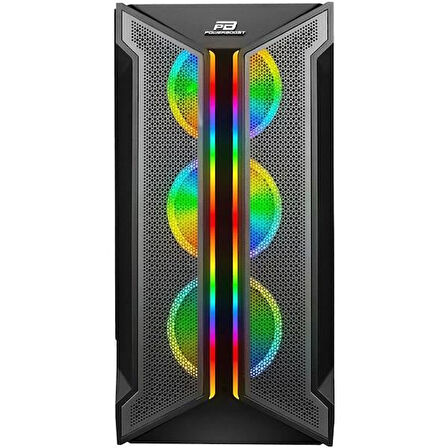 POWERBOOST VK-Z002B 4-ARGB RING FANLI GAMING MID-TOWER PC KASASI