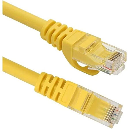 ODS 0.3m CAT6 Utp LSZH Saf Bakır Sarı Patch Kablo