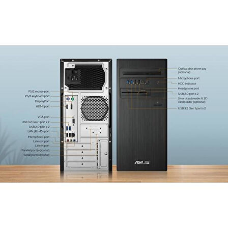 ASUS S500TE-5135000020 CORE i5 13500-8GB RAM-512GB NVME-FDOS