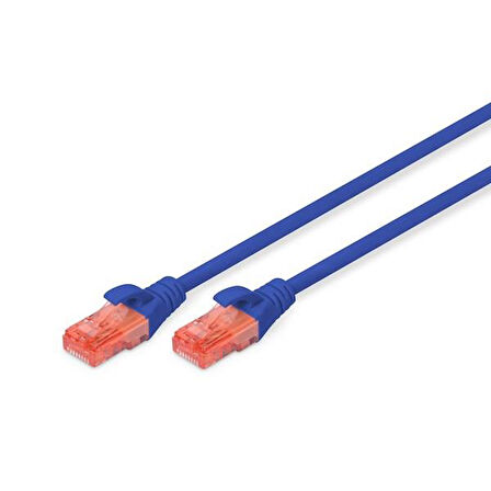 DIGITUS 0.25m CAT6 Utp DK-1617-0025/B Mavi Patch Kablo (10'lu Paket)