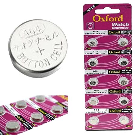 OXFORD AG4-377 LR626 ALKALİN SAAT PİLİ (10LU PAKET)