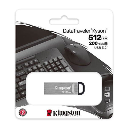 KINGSTON 512GB DataTraveler Kyson DTKN/512GB USB 3.1 BELLEK METAL