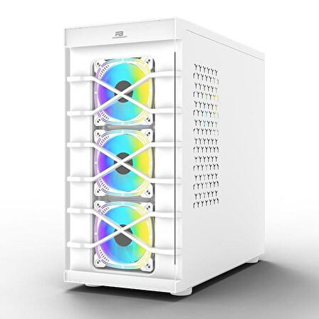 POWERBOOST PB-GR222BW 7-RGB FANLI GAMING MID-TOWER PC KASASI BEYAZ