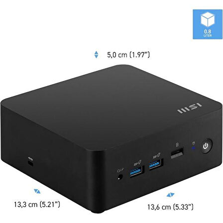 MSI CUBI NUC 1M-003Eu CORE 3 100U-24GB DDR5 RAM-512GB NVME-W11 PRO MINI PC