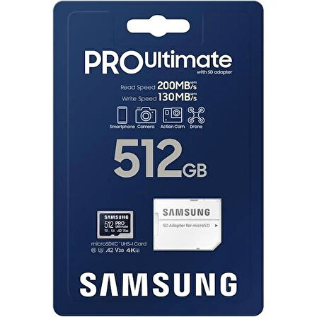 SAMSUNG 512GB PRO ULTIMATE MB-MY512SA/WW MICRO-SD HAFIZA KARTI