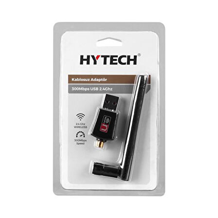 Hytech HY-310N N300 2.4GHz 2dBi Harici Antenli Usb Kablosuz Adaptör