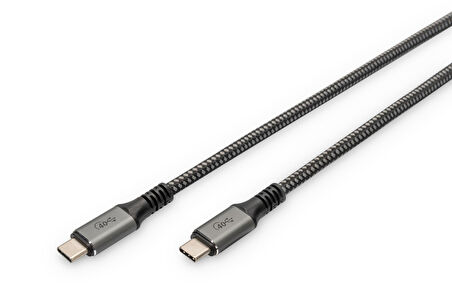 Digitus USB 4.0 Tip C Bağlantı Kablosu (USB 4 Bağlantı Kablosu, Tip C  Tip C, Alüminyum PP Örgülü, 8K@60Hz, PD3.1, 40Gbits/s, 1 metre, siyah renk)
Digitus USB 4.0 Type-C connection cable (USB 4 connection cable, TypeC to TypeC, Al-Housi