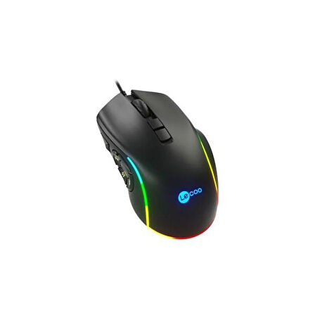 LENOVO LECOO MS140 USB RGB Led Aydınlatmalı 6400dpi Gaming Optic Siyah Mouse