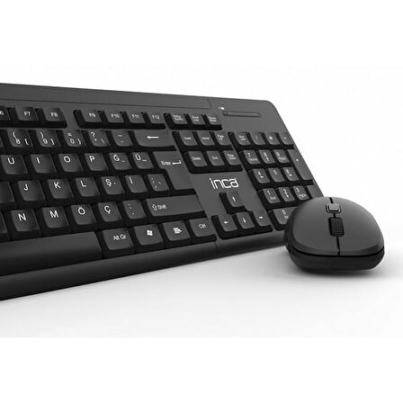 INCA IWS-539T Q Türkçe Kablosuz Multimedya Siyah Klavye+ Mouse