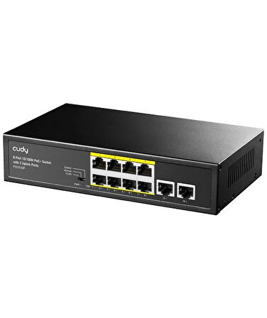 CUDY 8Port 10/100M PoE+ 2Up 80W Switch