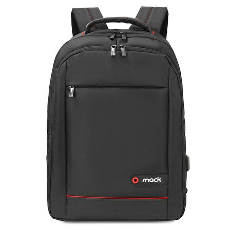 MACK MCC-007 17.3" OFFİCE USB GİRİŞLİ NOTEBOOK SIRT ÇANTASI SİYAH