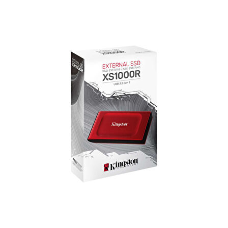 2TB KINGSTON USB3.2 SXS1000R/2000G 1050/1000MB/s RED (USB-C KABLO DAHİL)