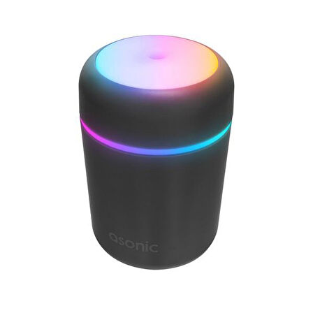 ASONIC HN21 Matte Gri 2W 300ML kapasiteli 4 Saat Çalışabilir RGB Mini Oda Nemlendirici