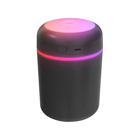 ASONIC HN21 Matte Gri 2W 300ML kapasiteli 4 Saat Çalışabilir RGB Mini Oda Nemlendirici