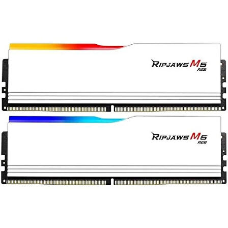 GSKILL 32GB (2X 16GB) DDR5 6400MHZ CL36 RGB DUAL KIT PC RAM RIPJAWS M5 F5-6400J3648F16GX2-RM5RW BEYAZ
