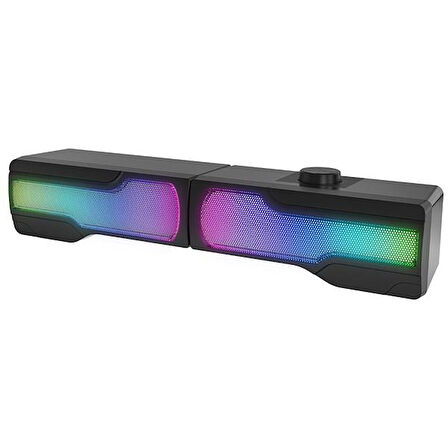 Rampage Arty X13 2.0 Bluetooth'lu Rms 3W*2 RGB Işıklı Multimedia Usb 5V 45dB Gaming Oyuncu Speaker