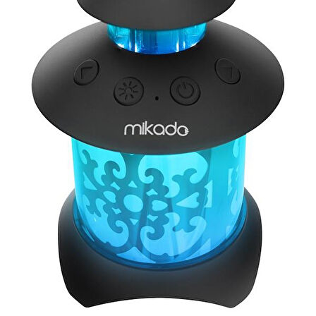 MIKADO MD-20BT Siyah 5W 1200mAh BT-LED Işıklı Bluetooth Hoparlör
