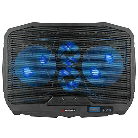ADDISON RAMPAGE 17" AD-RC4 Mavi Ledli 2*125mm+2*70mm Işıklı Fan Notebook Soğutucu Stand