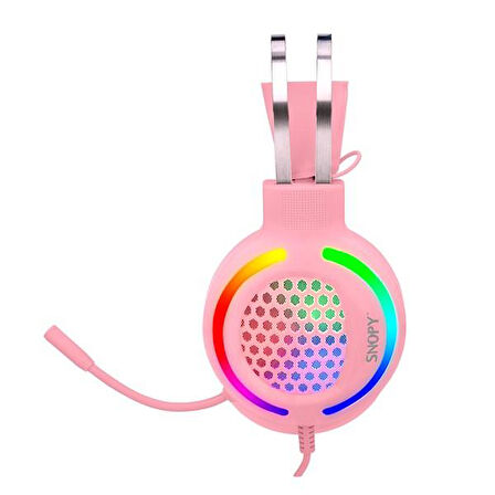 Snopy SN-GX82 PINKY Pembe 3,5mm Gaming Oyuncu Mikrofonlu Kulaklık