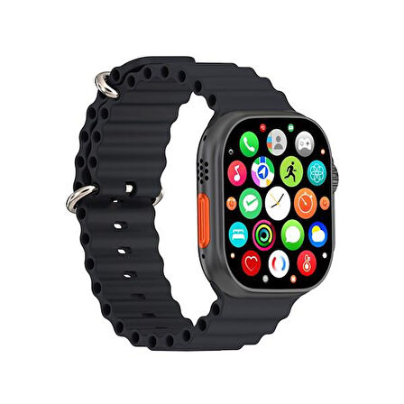 Hytech W69 Watch IOS ve Android Uyumlu MActive 2.05" inç Geniş Ekranlı Siyah Akıllı Saat