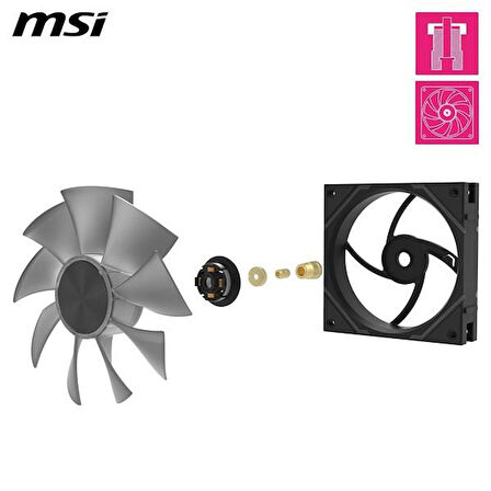 MSI MPG EZ120 ARGB-B KASA FANI+KONTROL ÜNİTESİ 3-lü paket