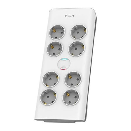 PHILIPS 8-li SPN7080WA/62 900 Joules Akım Koruma Prizi Beyaz